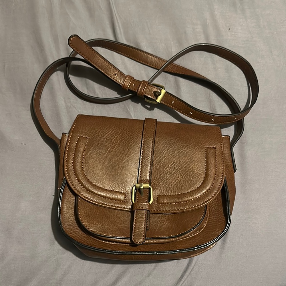 Brown Leather Crossbody Bag